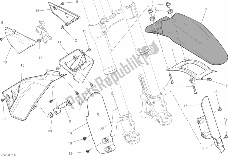 Toutes les pièces pour le Demi Carénage du Ducati Scrambler Urban Enduro Thailand USA 803 2017